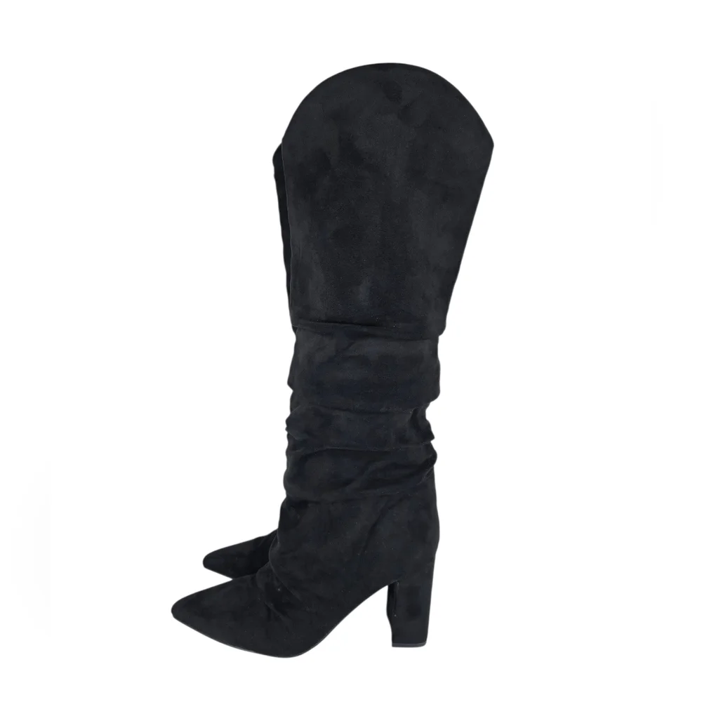 Marc Fisher Fadwa Fadora Slouchy Layered Pointed Block Boot Heel Women's Size 8M